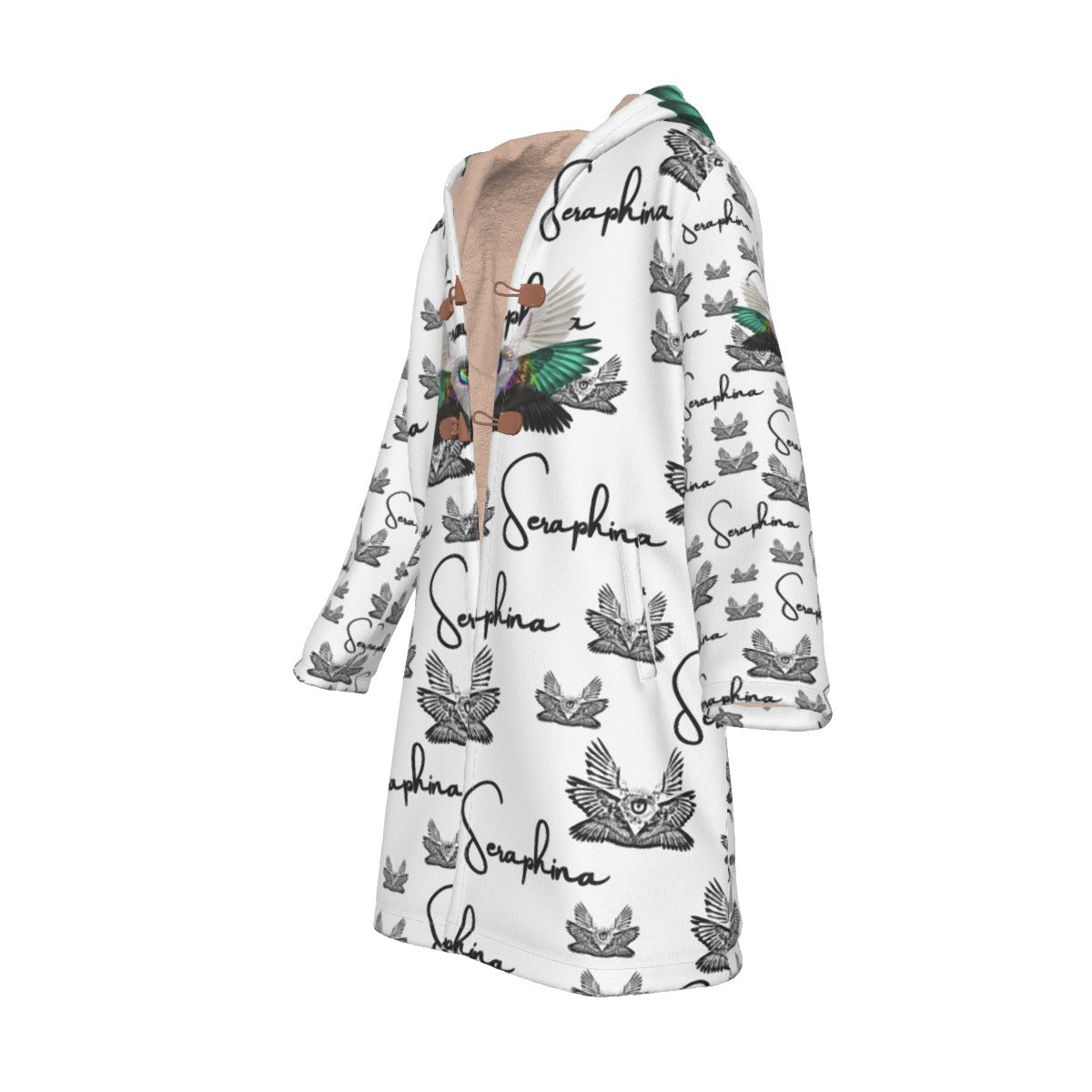 Enlightened Owl Hooded Cloak Festival Blanket Jacket