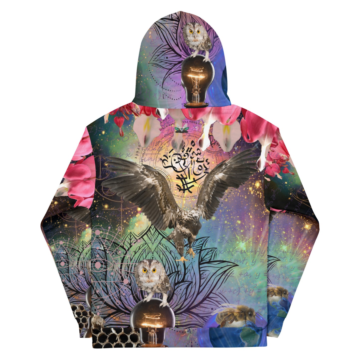 Abstract Bleeding Heart Eagle TRADITONAL HOODIE
