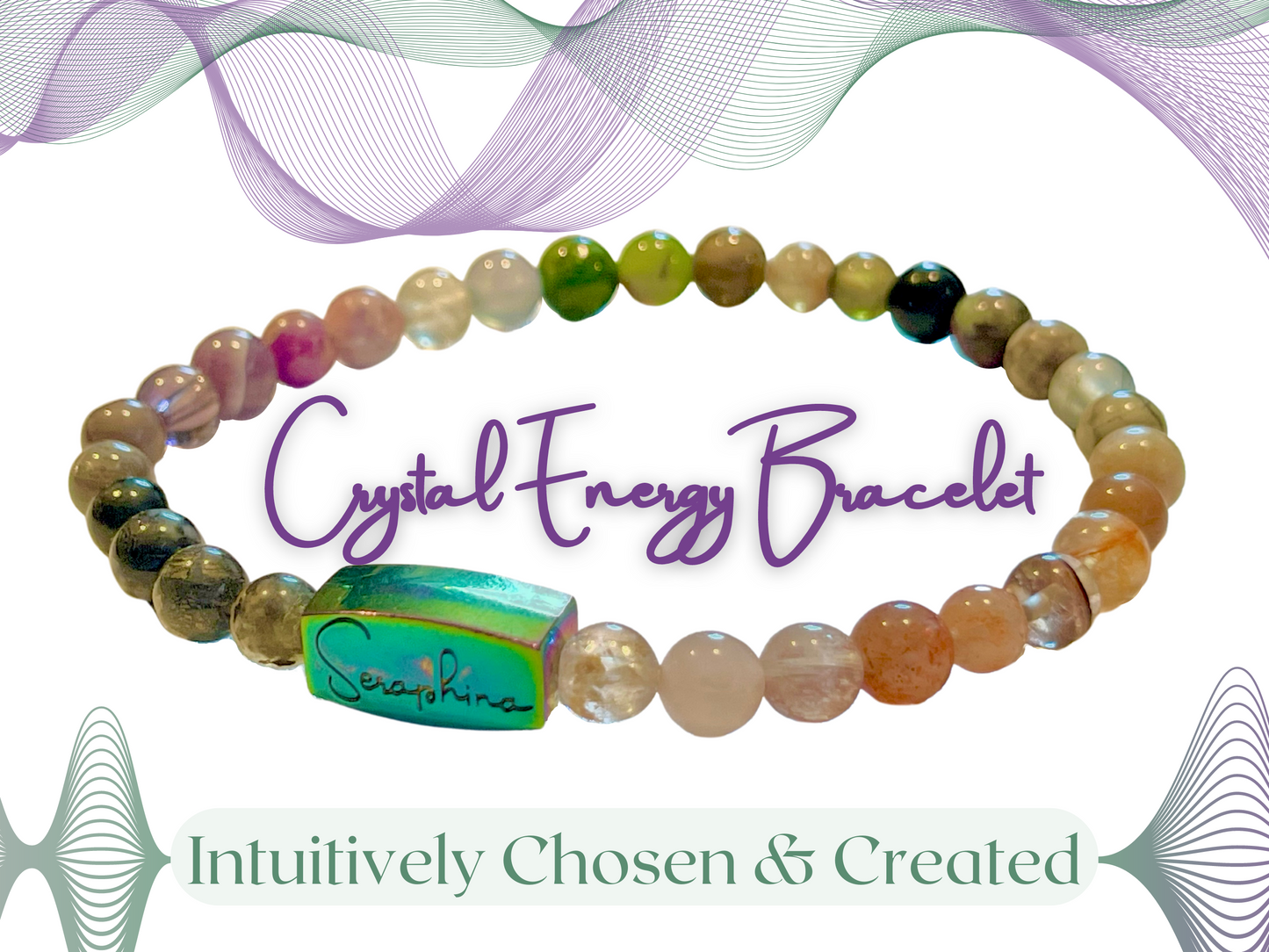 Custom Crystal Bead Bracelet - Choose Size, Quality, and Frequency Codes