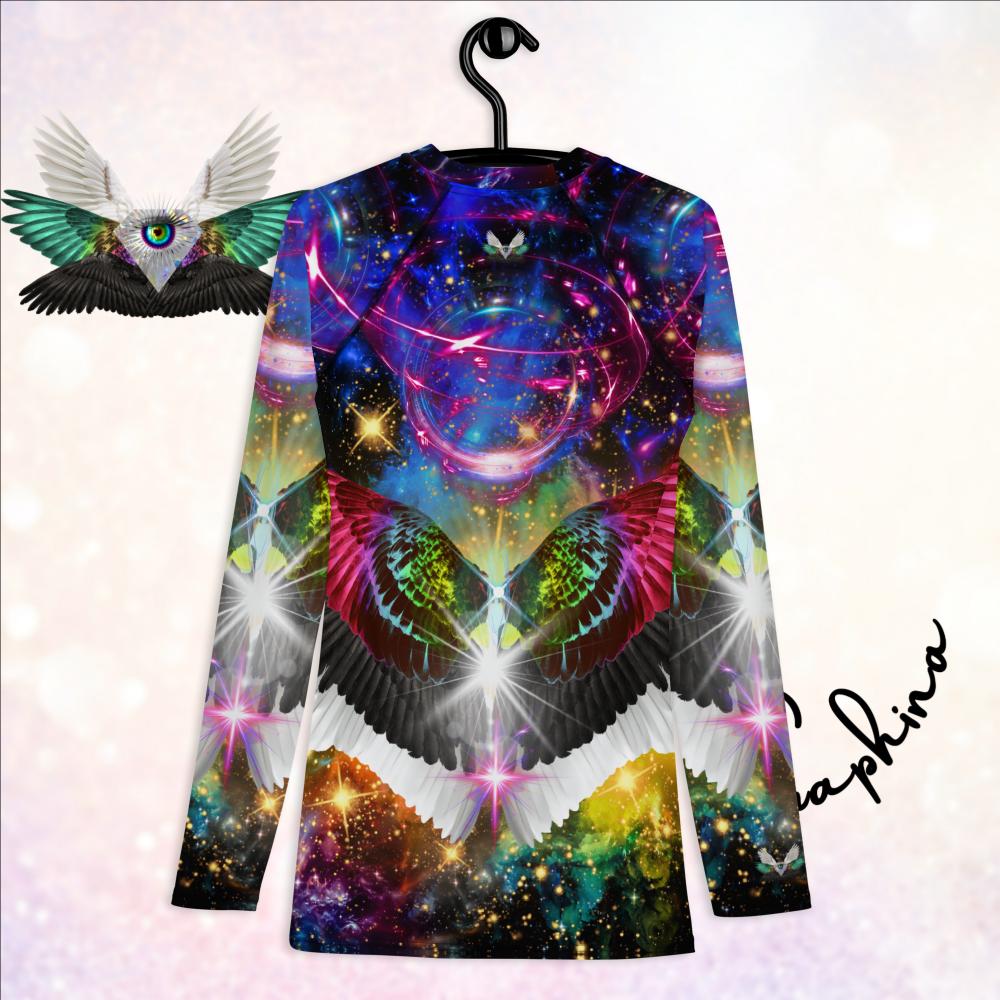 Seraphina Universe Abstract Colorful All over Print Long Sleeve Shirt