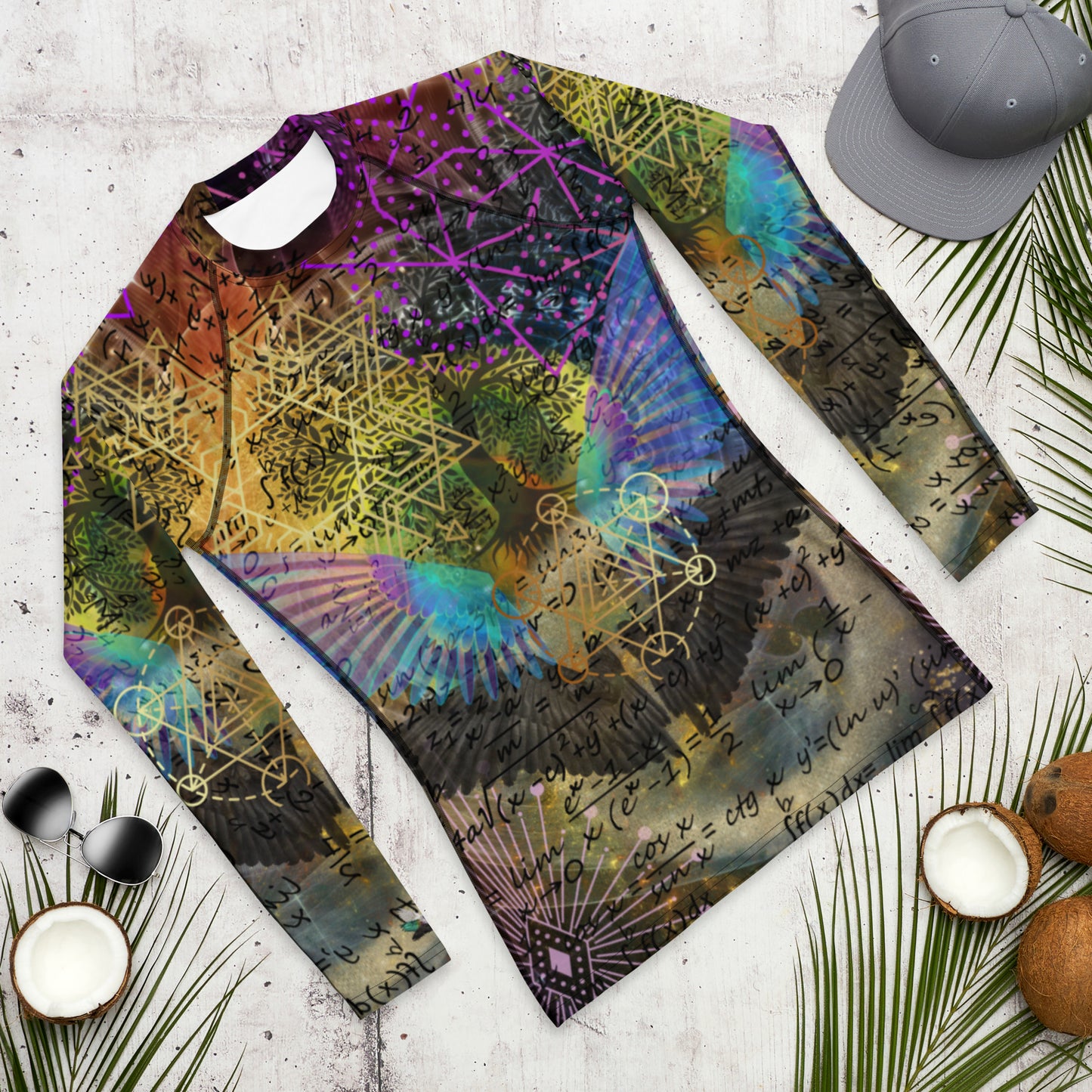 Alchemical Marriage Colorful Abstract Print Psychedelic Festival Rave All Over Print LONG SLEEVE SHIRT