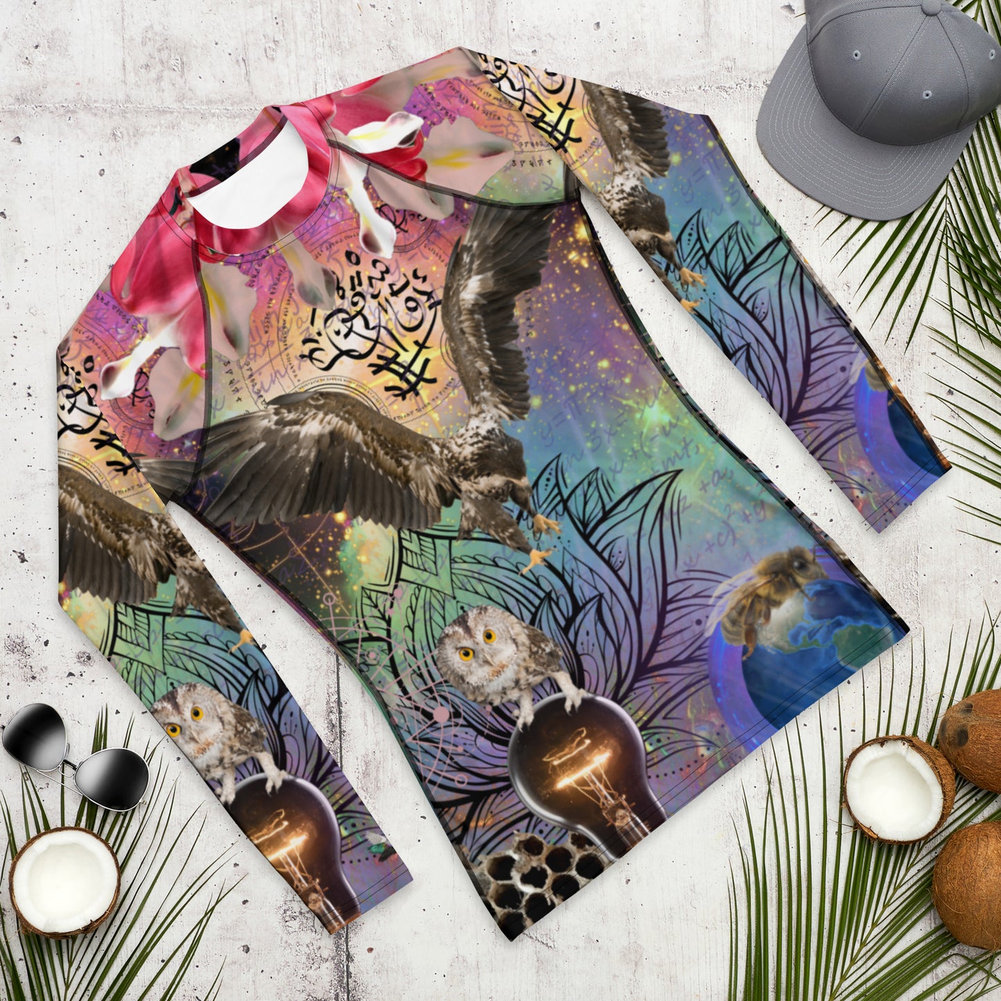 Abstract Bleeding Heart Eagle LONG SLEEVE SHIRT