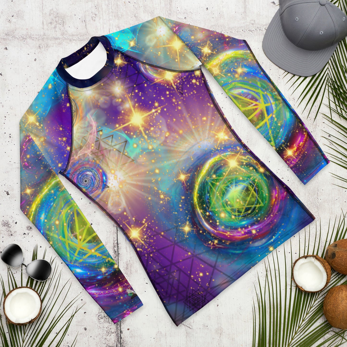 Creation Manifestation Transmutation Abstract Print Psychedelic Festival Rave All Over Print LONG SLEEVE Jiu Jitsu Grappling Rashie SHIRT