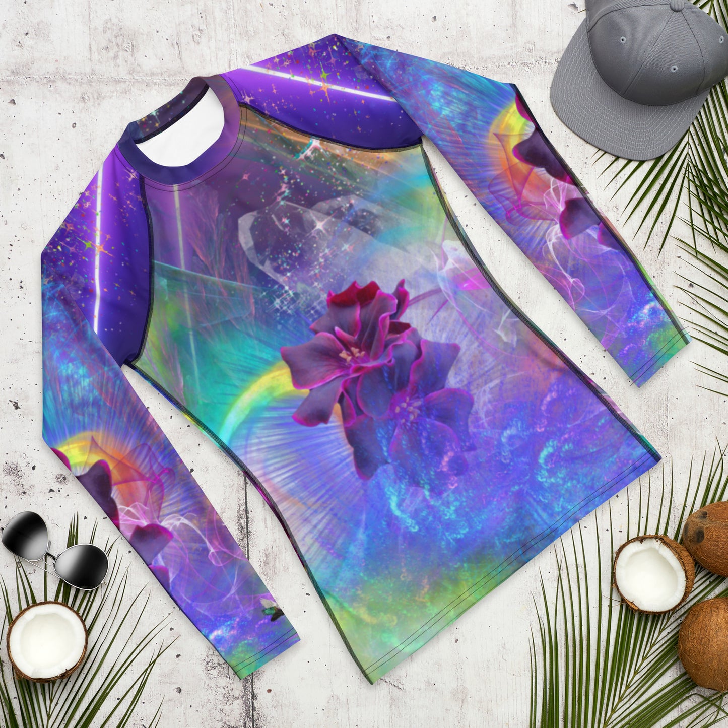 Electric Avenue - LONG SLEEVE SHIRT Womens Unisex Abstract Print Psychedelic Festival All-over Print Jiu Jitsu Rashie Nogi Rash guard