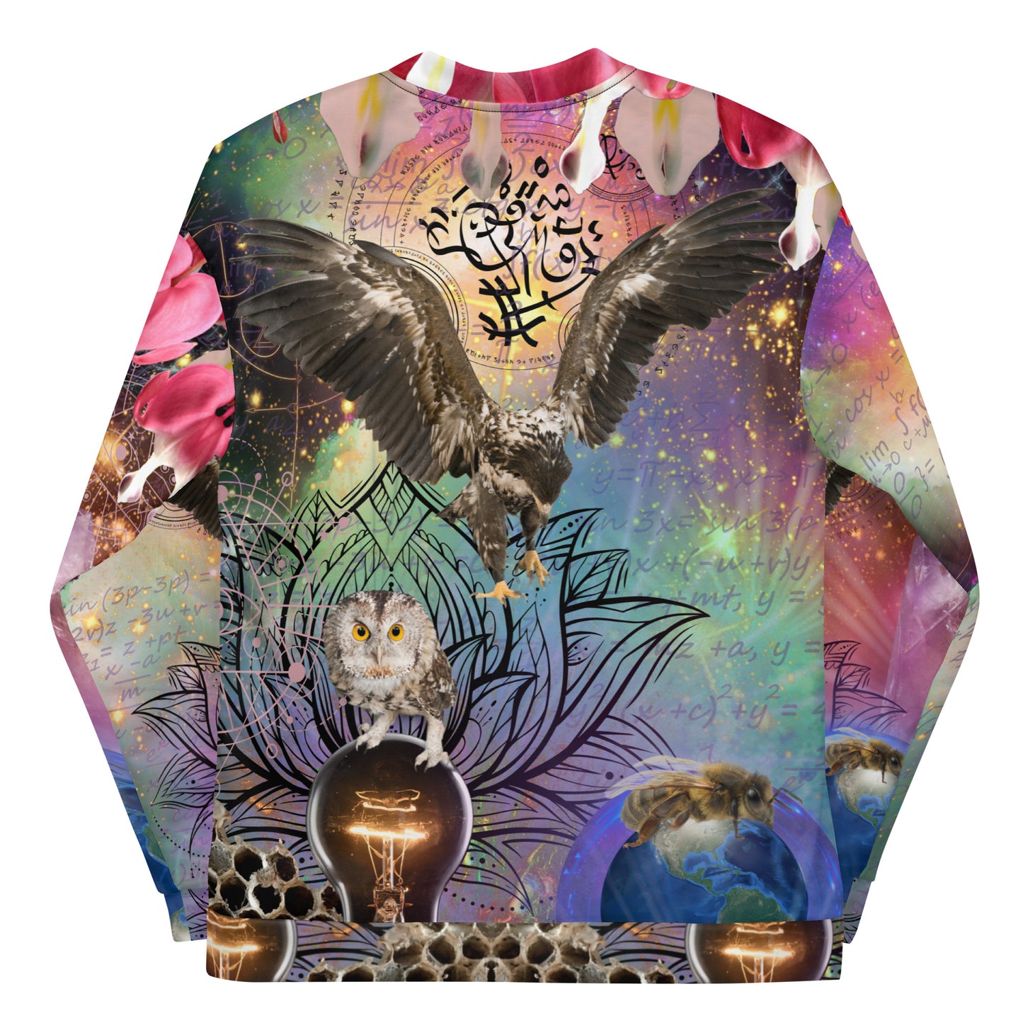 Abstract Bleeding Heart Eagle BOMBER JACKET