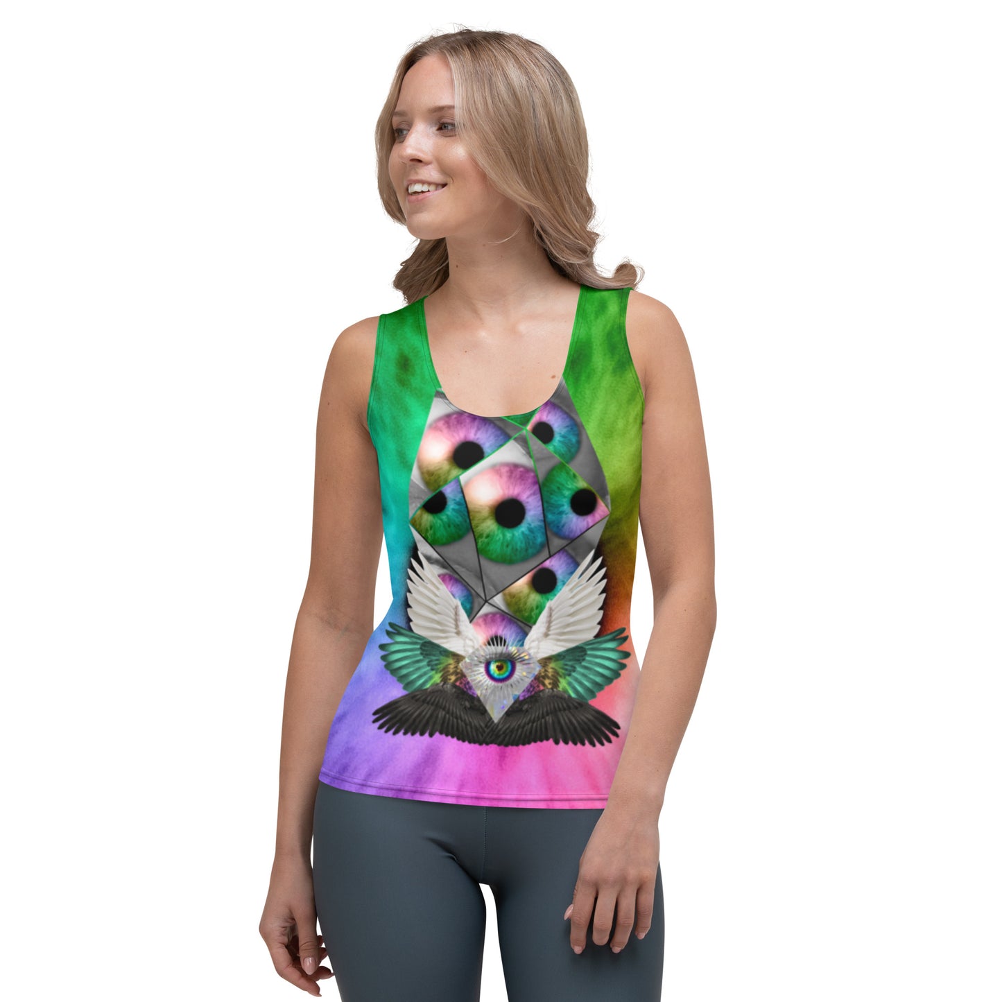 Seraphina Brand Abstract Print Psychedelic Festival Rave All Over Print TANK TOP