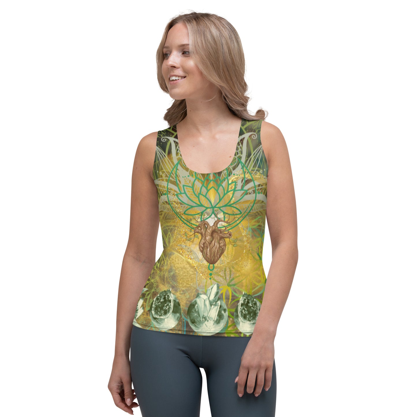 Geode Flower Of Life Abstract Print Psychedelic Festival Rave All Over Print TANK TOP