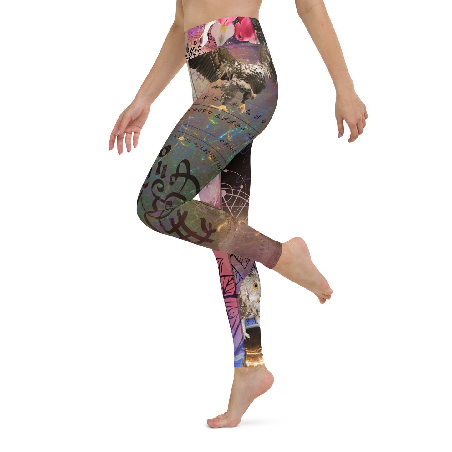 Abstract Bleeding Heart Eagle LEGGINGS